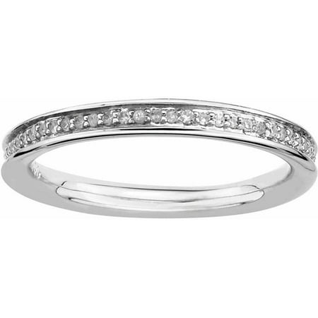Sterling Silver Stackable Expressions & Diamonds Polished Ring