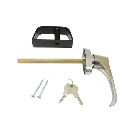 L Door Handle Chrome 5 1 2 W Back Handle Off Center Shaft Shed