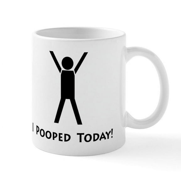 CafePress - I Pooped Today! Mug - 11 oz Ceramic Mug - Novelty Coffee Tea Cup