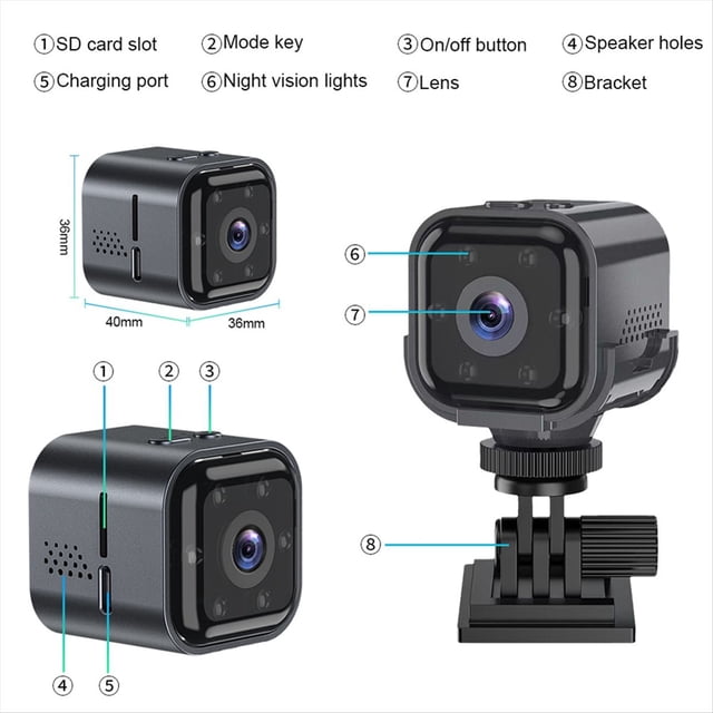 AS03 Mini Cámara Cámara de Seguridad Inteligente para el Hogar HD 1080P Vigilancia de Seguridad Inalámbrica Batería Incorporada 960 MAh Visión