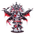 thumbnail image 1 of Puzzle de metal 3D MU Vampire Dark Queen Kitty con 2 bases para mayores de 14 años, 1 of 9