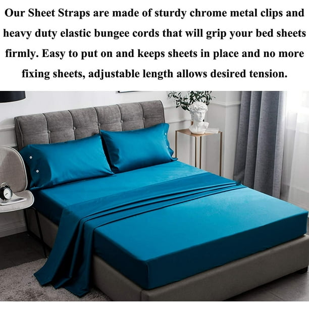 2pcs/set Sheet Bed Suspenders Adjustable Crisscross Fitted Sheet Band Straps  Grippers Adjustable Mattress Pad Duvet Cover Bed Sheet Corner Holder  Elastic Straps Fasteners Clips Grippers Clippers 