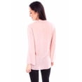 thumbnail image 2 of Scully HC878-BLS-M Women Leather Pullover V Neck Embroidered Long Sleeve Blouse, Blush - Medium, 2 of 2