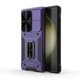 thumbnail image 2 of SaniMore for Samsung Galaxy S23 Ultra Stand Case, Slide Camera Cover 360 Degree Rotating Kickstand Magnetic Car Mount Hybird Tri-layer Rugged Shell Military-grade Shockproof Anti-drop Cover, Purple, 2 of 5