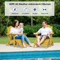 thumbnail image 2 of KINGYES Folding Adirondack Ottoman Set of 2, HDPE Outdoor Foot Rest, Plastic Adirondack Footstool for Adirondack Chairs, Yellow, 2 of 8
