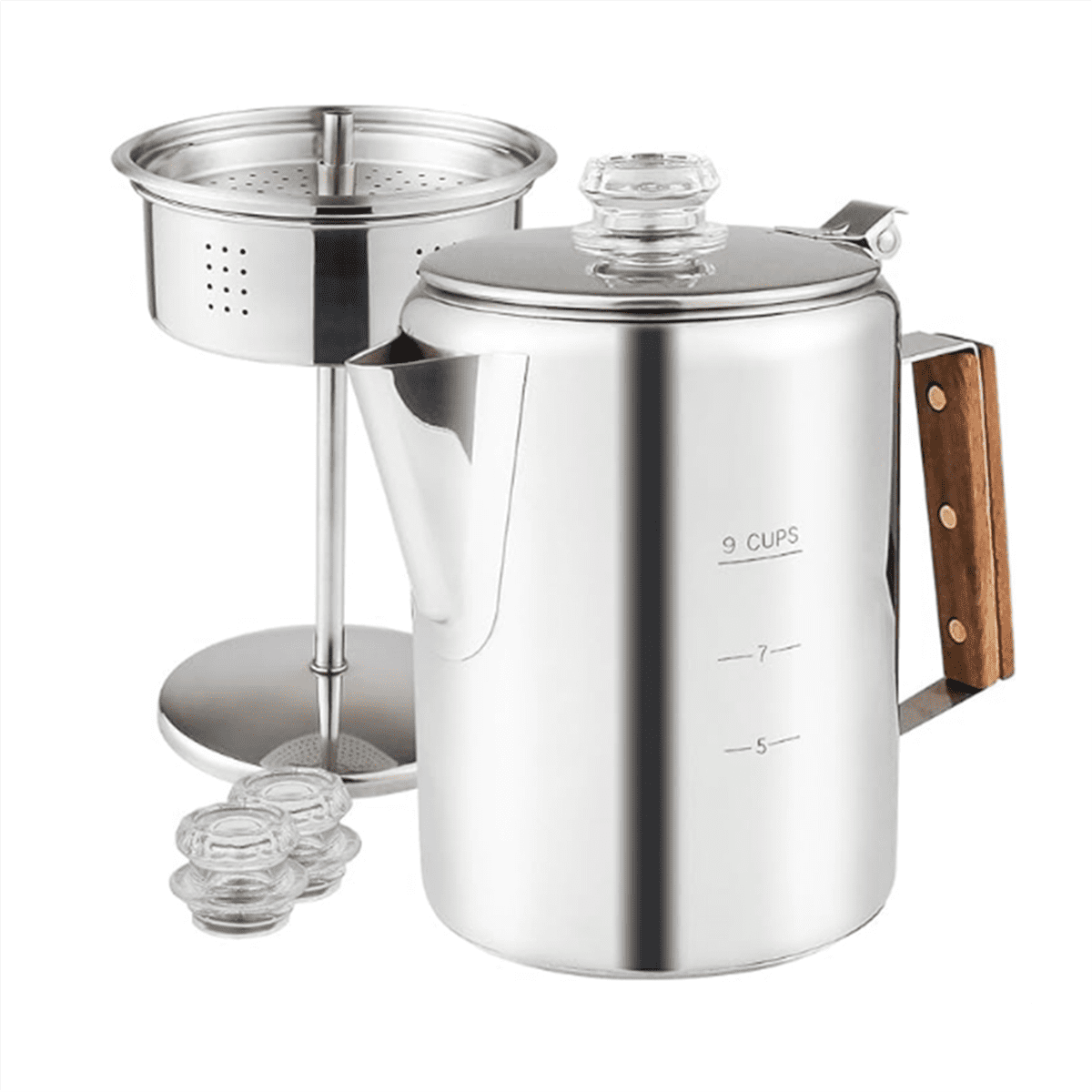 Alovez - Cafetière italienne 12 tasses en acier inoxydable compatible