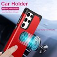 thumbnail image 3 of ELEHOLD for Samsung Galaxy S24 Ring Case,Rugged Protective Case with Ring Holder Kickstand Support Magnetic Car Mount Holder Military Grade Shockproof Cover for Samsung S24,Red, 3 of 6