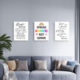 thumbnail image 6 of Mental Health Canvas Wall Art,Spread Kindness Not Germs Health Clinic Motivational Quote Painting Prints Poster Ready to Hang for School Nurse Office Decor Classroom Decor,12x15 Inch, 6 of 6