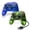 Clear Blue & Clear Green, variant on RetroFam Wired Game Controller -Compatible with Xbox Original Game Console – Duke Style, Clear Green