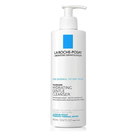 La Roche-Posay Toleriane Hydrating Gentle Cleanser, Face Wash for Normal to Dry Sensitive Skin, Oil-Free