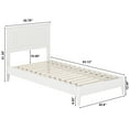 thumbnail image 5 of AFI Naples Twin-XL Solid Wood Low Profile Platform Bed, White, 5 of 13