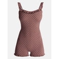thumbnail image 5 of No Boundaries Ruffle Neck Sleep Romper, Women's XS-XXL, 5 of 5