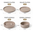 thumbnail image 4 of Onader 8-Piece Dinnerware Set, Speckled Plates and Bowls for Restaurant, Handcrafted Ceramic Dishware, Microwave & Dishwasher Safe - Coffee Brown, 4 of 7