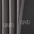 thumbnail image 4 of Topfinel Luxury Velvet 100% Blackout Curtains, 52 x 90 Inch, 2 Panels, Gray, 4 of 9
