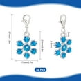 thumbnail image 2 of 1 Box 30Pcs Stitch Markers Crochet Stitch Marker Christmas Large Snowflake Charms Double Sided Clip On Removable Lobster Clasp Charm Locking Knitting Markers for Weaving Sewing Quilting, 2 of 9
