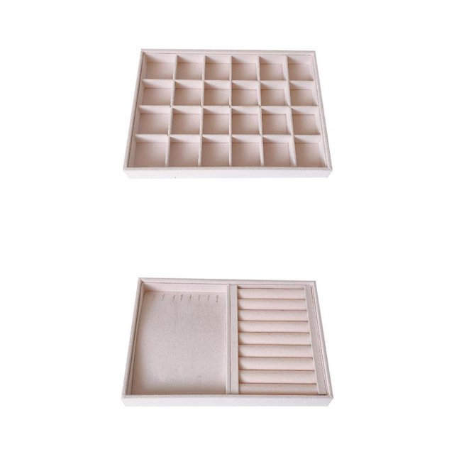 Conjunto De 2 Organizador De Colr De Caja tenedor De Bandeja De Almacenamiento De Exhibición De Joyería Hugo Bandeja de joyería de terciopelo