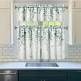 thumbnail image 3 of Sage Kitchen Curtain Valance 3 Piece Set, Sage Leaf Floral Kitchen Decor for Home Interior Decor, Farmhouse Kitchen Curtains and Valance Set Short Curtain Sink Window Decor 36 Inch, 3 of 6
