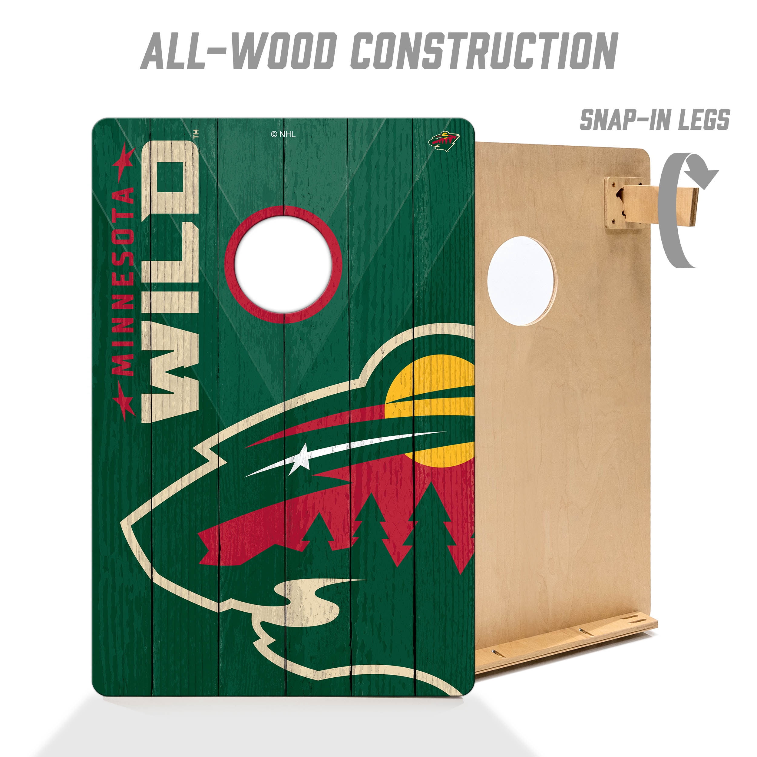 YouTheFan NHL Minnesota Wild 2' x 3' Cornhole Game No Bags