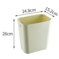 thumbnail image 6 of Shoreew Bathroom Gap Trash Can Uncovered Narrow Plastic Waste Basket with Fixed Hole Space Saving Slim Garbage Can for Bedroom Kitchen Living Room Office, 6 of 7