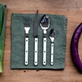 thumbnail image 2 of SABRE PARIS - 20-Piece Flatware Set For 4 - Bistrot Collection - Knives, Forks, Soup Spoons, Teaspoons & Dessert Forks - Stainless Steel & Nylon - Dishwasher Safe - White - Brilliant Finish, 2 of 4