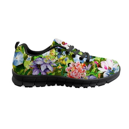 

Small Fresh Women s Sport Shoes Lace Up Flower Prints Trendy Ladies Autumn Sneakers Breath Mesh Floral Footwear Feminino Sapatos