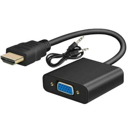 Sanoxy PPT-194402294746 HDMI TO VGA HDMI Male to VGA Female Converter Adapter with Audio 1080P Support