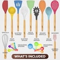 thumbnail image 4 of Kaluns 21 Pcs Wood and Silicone Kitchen Utensils Set for Cooking Household Essentials – Premium Cooking Utensil Set, Multicolored, 4 of 7