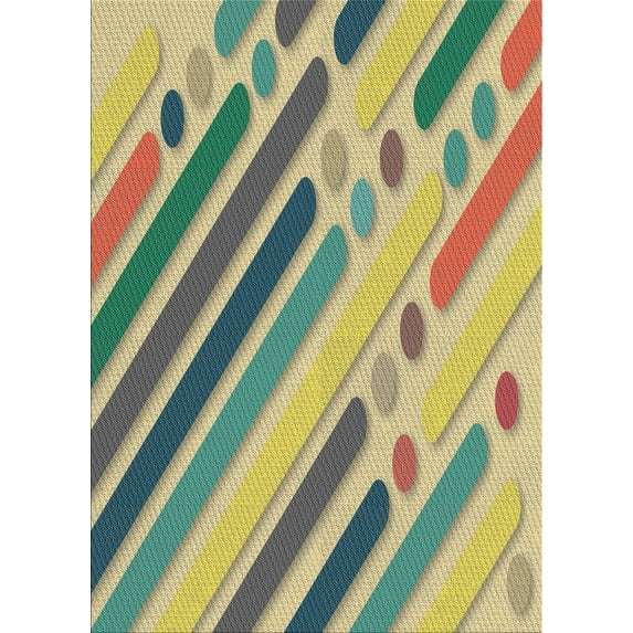 Ahgly Company Indoor Rectangle Patterned Brown Novelty Area Rugs, 2' x 3'