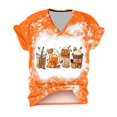 thumbnail image 2 of Fiudx Ofertas Flash Del Día Solo En Línea Camiseta Estampada a La Moda para Mujer, Blusa de Manga Corta, Tops Informales con Cuello Redondo, 2 of 4