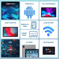 thumbnail image 4 of 10.1 inch Tablets 8GB RAM 128GB ROM 512GB Expand Android 11 Tablet, 1920x1080 HD Touchscreen, 8MP+16MP Dual Camera, 7000mAh Battery, 8-Core Processor, WiFi Bluetooth, Gray, 4 of 7
