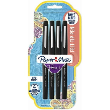 Flair Felt Tip Pens, Medium Point (0.7mm), Black
