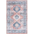 thumbnail image 2 of SAFAVIEH Arizona Reannon Oriental Polyester Machine Washable Area Rug, Blue/Rust, 8' x 10', 2 of 13