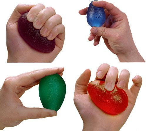 Silicone egg hand exercise 5 strength therapy widerstand finger injury stressUSA 