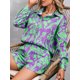 thumbnail image 5 of Traje de ocio para mujer Irfora Conjunto de pantalones cortos de camisa para mujer Camisa casual de manga larga con botones y pantalones cortos 2 piezas Irfora Traje de ocio para mujer, 5 of 5