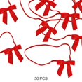 thumbnail image 4 of 50 lazos de cinta rojos preatados de 14 pulgadas de Meseey con trabillas elásticas, 4 of 7