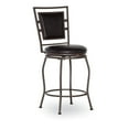 thumbnail image 4 of Bowery Hill 30" Metal & Faux Leather Stool in Dark Brown (Set of 3), 4 of 18