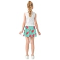 thumbnail image 4 of Girls' Skorts Elastic Waist Skorts with Inner Shorts Athletic Workout Shorts Skirts Watermelon Popsicle Pattern X-Small, 4 of 9