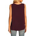 thumbnail image 2 of Camiseta sin mangas para mujer con cierre de cremallera y cuello en V, camisas de gasa sin mangas sueltas para uso en verano, 2 of 4