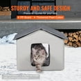 thumbnail image 5 of VEVOR Heated Cat House, Outdoor Kitty Shelter with Timer, 600D Oxford Cloth Foldable Cat Shelter with Heated Pad for Winter to Stay Warm and Cozy, Gray (Middle), 5 of 9