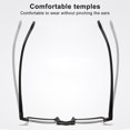 thumbnail image 3 of Reading Glasses, Half Rim Reading Glasses Lightweight Flexible High Definition Spring Hinge Fashionable Rectangular Reading Glasses Unisex For Women Men Elderly, 3 of 8