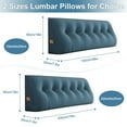 thumbnail image 6 of TOPCHANCES Large Bed Wedge Pillow, Headboard Triangular Backrest Reading Pillow with a Side Pocket(Ocean Blue, 79 x 7.8 x 20 inch), 6 of 7