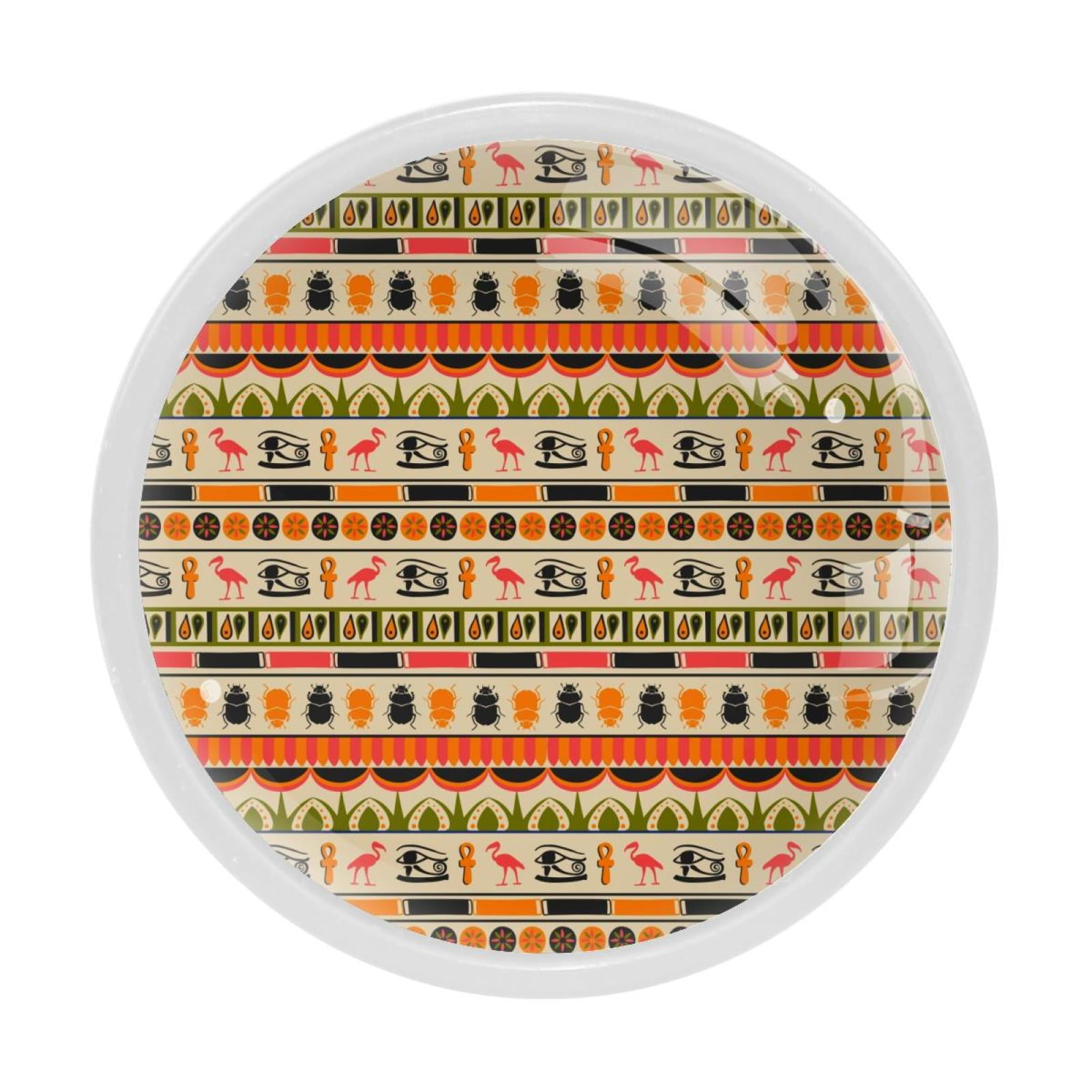 4 Pcs Ancient Egyptian Knobs for Kitchen Cupboard Dresser