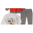 thumbnail image 3 of Kids Headquarters Baby Boy's 3 Pc Zip up Hoodie Truck Print T-Shirt & Jogger Pants Orange Size 3-6MOS, 3 of 3