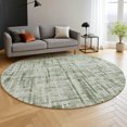 thumbnail image 6 of Addison Rugs Mayfield Premium Machine Washable Transitional Stripes Green Round Rug, 8' x 8', 6 of 6