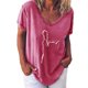 thumbnail image 1 of Blusa de manga corta con estampado informal a la moda para mujer Fridja ghk797, 1 of 1