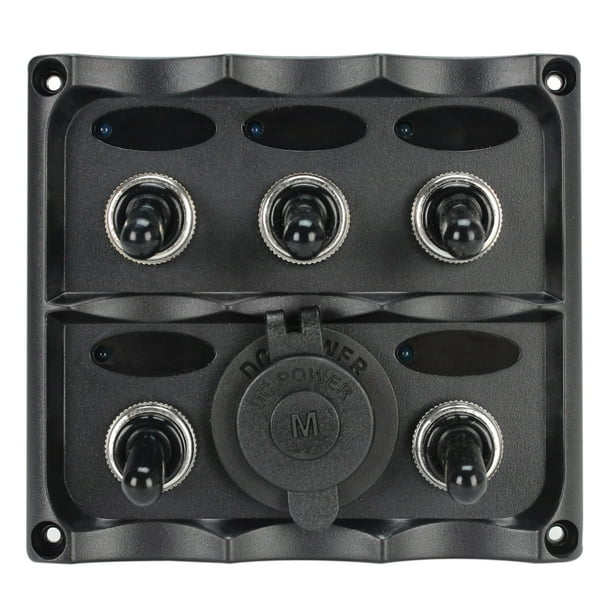 Extreme Max 3006.6809 Marine Grade 12V Toggle Switch Panel 5 Toggle