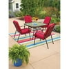 Mainstays Ms Lawson Ridge 5pc Cush Dining Set,red