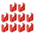 thumbnail image 1 of Unique Bargains PVC Pinces Clips de Tuyau, 50 Pack Adapter pour 20mm (3/4 ') Support de Cintre de Tuyau, Rouge, 1 of 6
