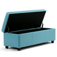 thumbnail image 2 of Atlin Designs Faux Leather Storage Bench in Blue, 2 of 6