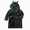 thumbnail image 5 of Gibobby Boys Girls Kids Flannel Bathrobe,Soft Hooded Sleep Robe with Waist Tie,Cozy Cartoon Pattern,for Boys Girls 2T 3T 4T 5T 6T 7T 8T ,All-Season Loungewear Toddler Pajamas,Green,Size 7-8T, 5 of 9